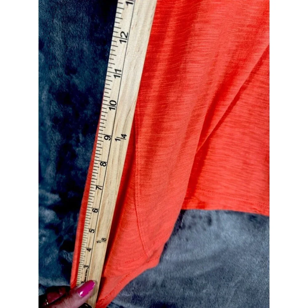 Chico’s The Ultimate Tee Women's Top Size 2 Large Orange 3/4 Sleeve - Picture 10 of 15